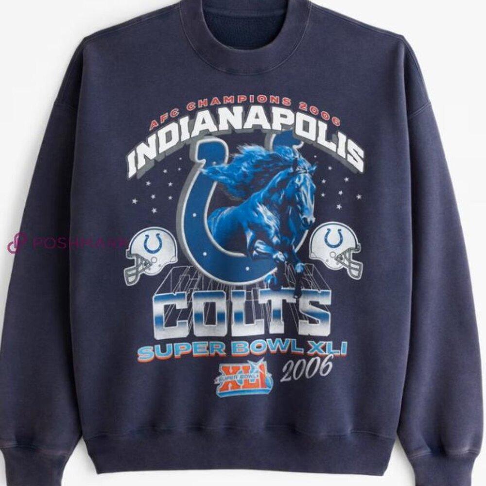2006 Nfl Indianapolis Colts Champions Navy Color Sweatshirt Superbowl Xli